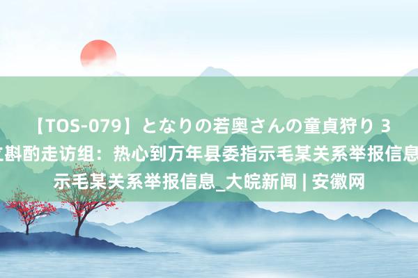 【TOS-079】となりの若奥さんの童貞狩り 3 美月 江西上饶成立斟酌走访组：热心到万年县委指示毛某关系举报信息_大皖新闻 | 安徽网