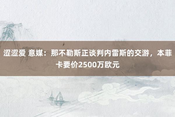 涩涩爱 意媒：那不勒斯正谈判内雷斯的交游，本菲卡要价2500万欧元