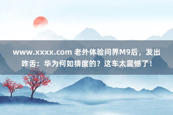 www.xxxx.com 老外体验问界M9后，发出咋舌：华为何如猜度的？这车太震憾了！