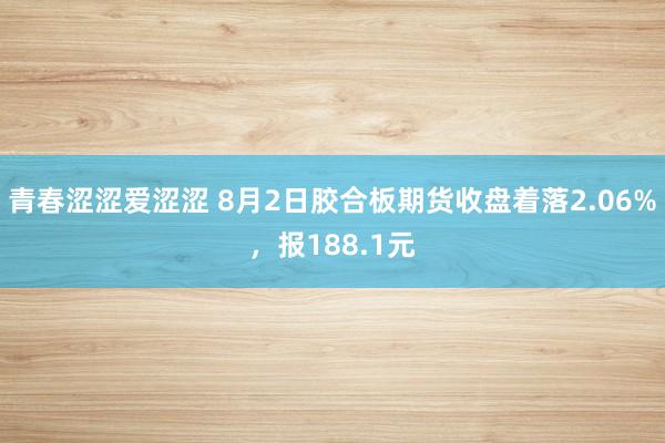 青春涩涩爱涩涩 8月2日胶合板期货收盘着落2.06%，报188.1元