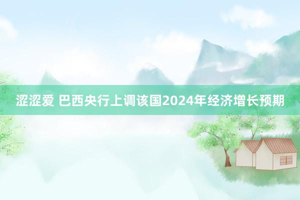 涩涩爱 巴西央行上调该国2024年经济增长预期