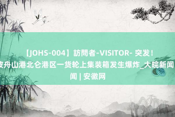 【JOHS-004】訪問者-VISITOR- 突发！浙江宁波舟山港北仑港区一货轮上集装箱发生爆炸_大皖新闻 | 安徽网