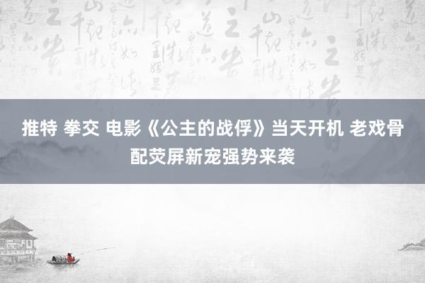 推特 拳交 电影《公主的战俘》当天开机 老戏骨配荧屏新宠强势来袭