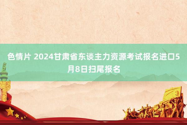 色情片 2024甘肃省东谈主力资源考试报名进口5月8日扫尾报名