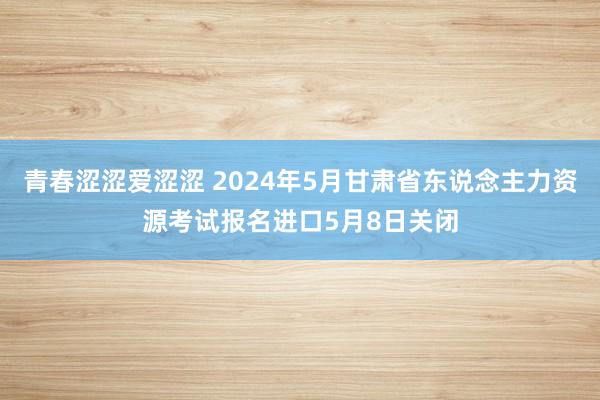 青春涩涩爱涩涩 2024年5月甘肃省东说念主力资源考试报名进口5月8日关闭