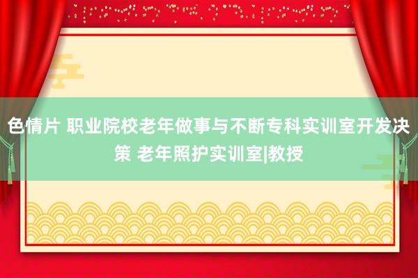 色情片 职业院校老年做事与不断专科实训室开发决策 老年照护实训室|教授